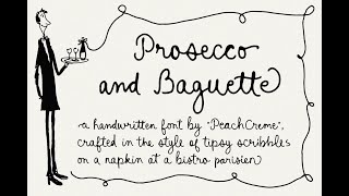 Prosecco And Baguette Font Download