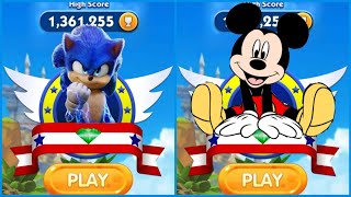 Sonic Dash vs Mickey Mouse Subway _ Movie Sonic vs All Bosses Zazz Eggman screenshot 5
