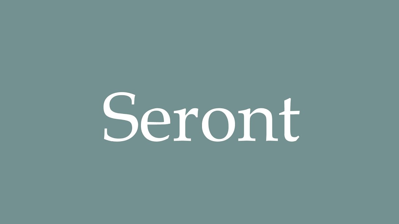 How to Pronounce ''Seront'' (Will be) Correctly in French