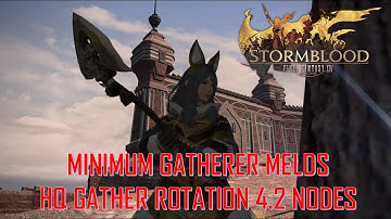 FFXIV - Minimum Gatherer Melds for 4.2 Nodes & HQ Rotation