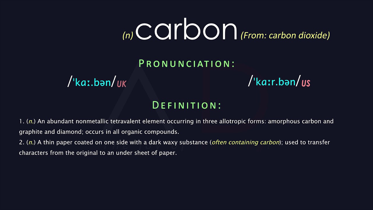 What is Carbon  Definition of Carbon
