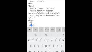 JS Bin mobile plus emmet