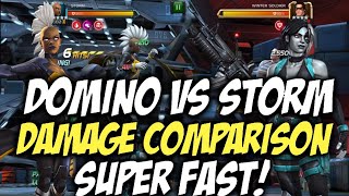 Domino Vs Og Storm Damage Comparison | Super Fast! | Marvel Contest Of Champions screenshot 1