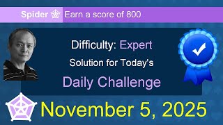 Microsoft Solitaire Collection: Spider - Expert - November 5, 2025 screenshot 5