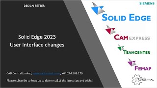 Solid Edge 2023 user interface changes