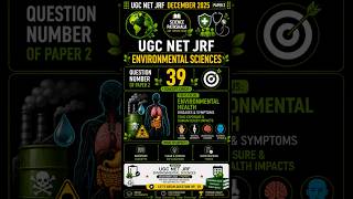 UGC NET JRF Environmental Sciences December 2025 | Q39 | #ugcnet #ugcnetjrf #netjrf #shorts #viral