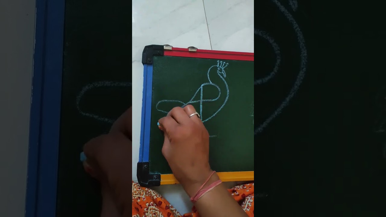 How to draw Peacock With 44  Number step by step for beginners 