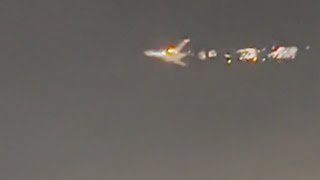 Boeing cargo plane makes emergency landing with engine in flames