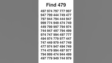 Optical illusion: This ultimate eye test will prove if you have 20/20 vision or not. Find 479 #viral