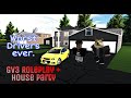 Gv3 house party  worst drivers ever w vuxury  greenville roblox