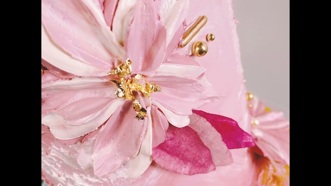 Palette Knife Textured Buttercream Cake with Monica