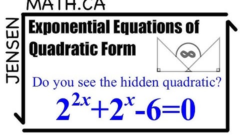 Exponential Equations of Quadratic Form