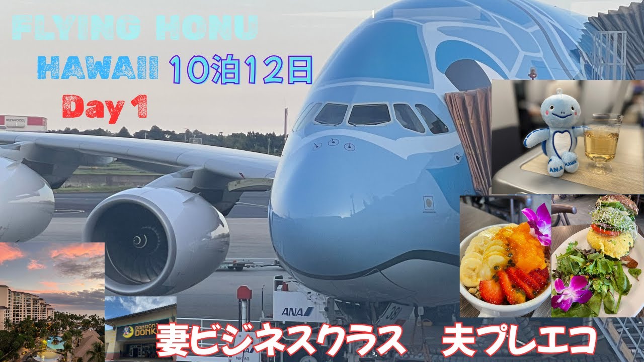 《4K》【HAWAII Vlog①】10泊12日ANAで行くハワイ旅/マリオットコオリナビーチクラブのオーシャンビュー