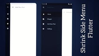 shrink side menu in flutter | how to create stylish navigation drawer | #flutter | codestudio