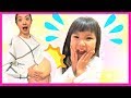 妊娠ごっこ遊び ☆ Pretend pregnant play 食べ過ぎでお腹が大きくなったママは妊婦になりきり  【普段の様子】【教育】