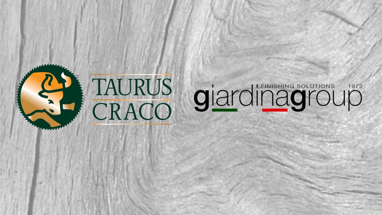 GIARDINA FINISHING Robot to apply PU glue on MDF panels for membrane pressing