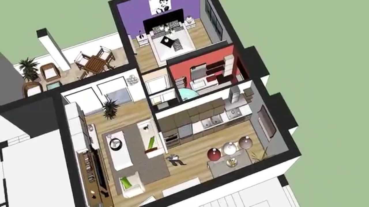3d appartamento tipologia 55mq youtube