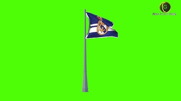 Real Madrid Flag Green Screen HD
