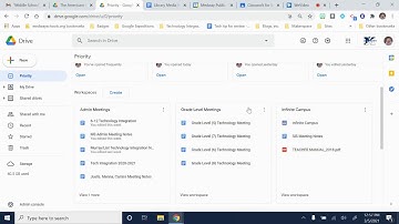 Google Drive Priority Page and Workspaces