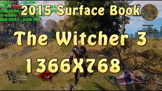 Microsoft Surface Book Gaming (2015): The Witcher 3 - 1366x768