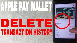 ✅  How To Delete Apple Pay Wallet Transaction History 🔴