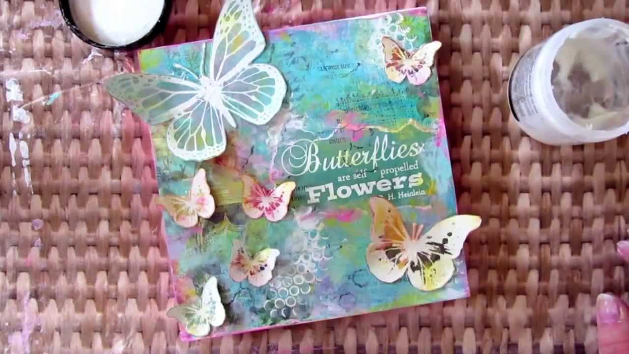 Butterfly Mixed Media Project - YouTube