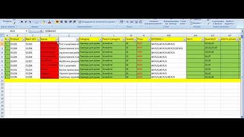 Загрузка товаров в OpenCart из CSV и XLS таблиц