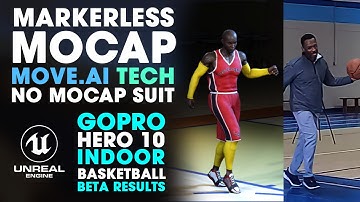 Markerless MOCAP with No Mocap Suit, Move.ai ~ Results from Indoor Basketball Practice Session