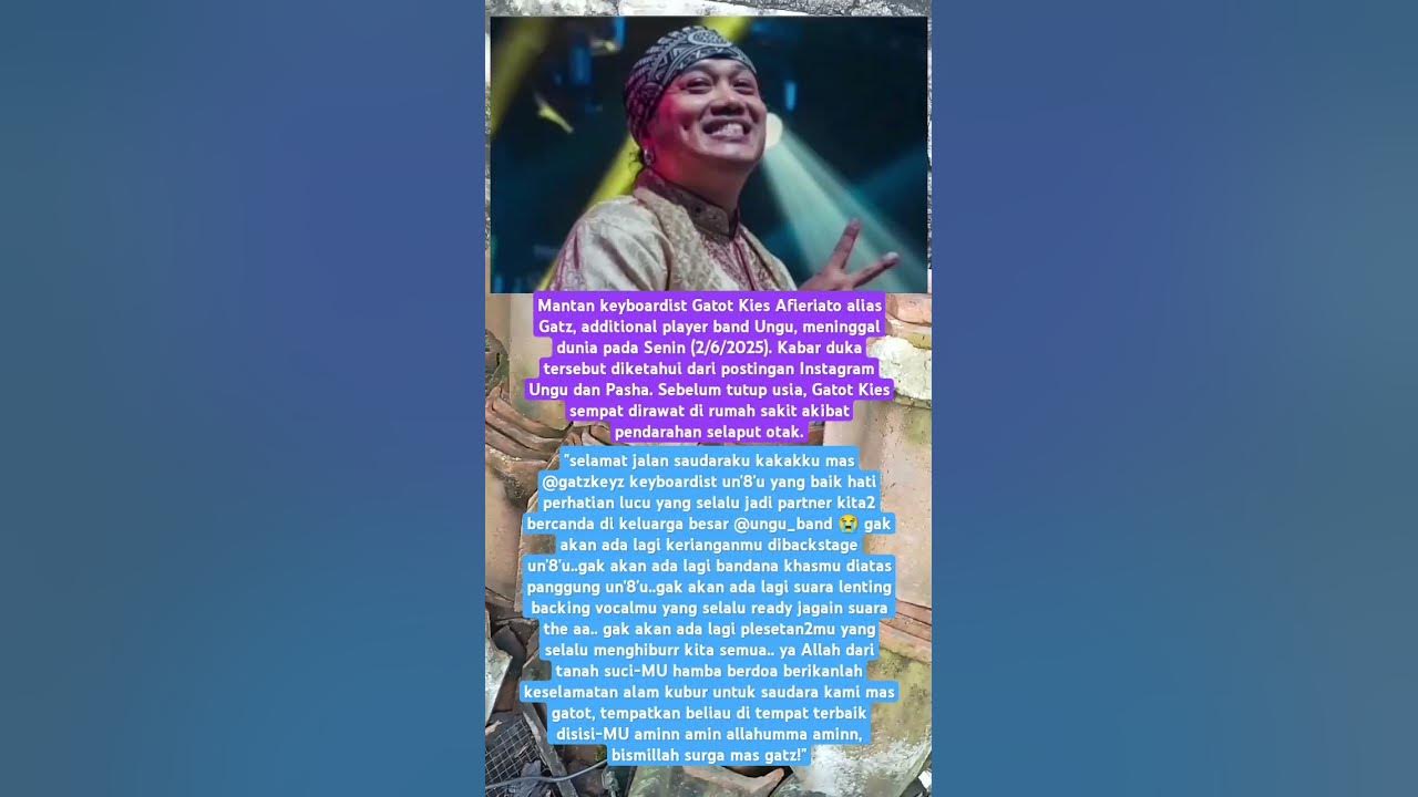 Mantan keyboardist Ungu Gatot Kies meninggal dunia #unguband #trending #shorts #feedshorts