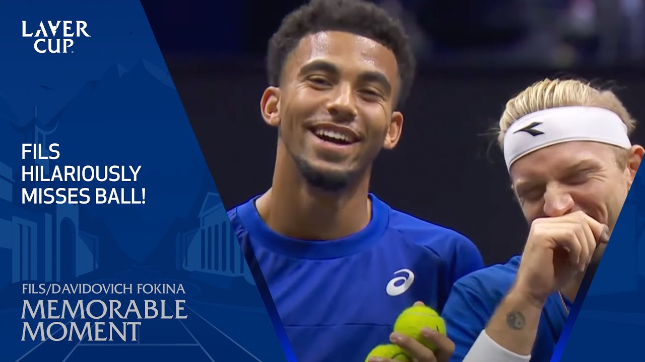 Arthur Fils Hilariously Misses the Ball on Forehand Laver Cup 2023