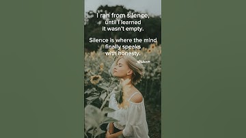 Silence isn’t empty—it’s where truth is born. 🌿 #InnerPeace #Mindfulness