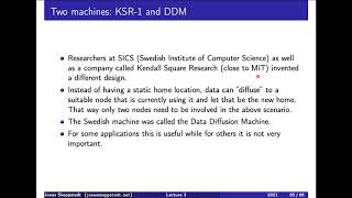 EDAN26 F03 / 13: Cache-coherent shared memory multiprocessors (level 3)