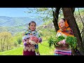 IRAN Village Life! Tas Kebab Recipe Cooked with Minced Meat, Baking Fresh Breads