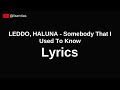 Leddo haluna  somebody that i used to know  lyrics