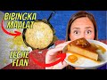 First Time Trying Filipino Desserts | Leche Flan & Bibingka!!
