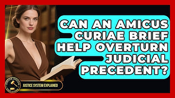 Can An Amicus Curiae Brief Help Overturn Judicial Precedent? - Justice System Explained