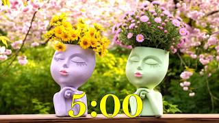 5 Minute Calm Music Timer | Spring Garden Friends 🌼 Net Worth