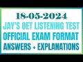 Jays 2nd channel  oet listening test 18052024 oet oetexam oetnursing oetlisteningtest