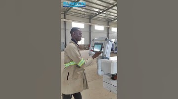 Glass double edger production line ~