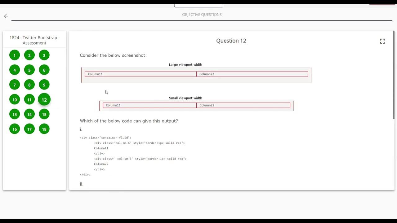 Twitter Bootstrap Infosys Springboard Assessment Answer | Infosys ...