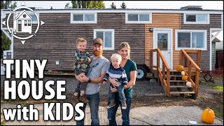 Modern TINY HOUSE with Kids! They Saved Big on Mortgage by Downsizing their Home