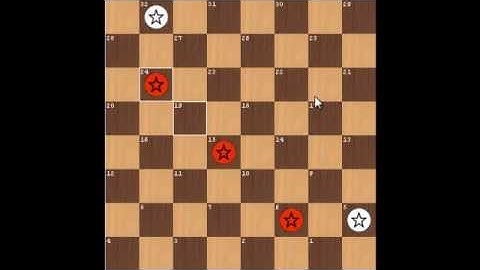 3 vs 2 in opposite corners endgame checkers(3step)