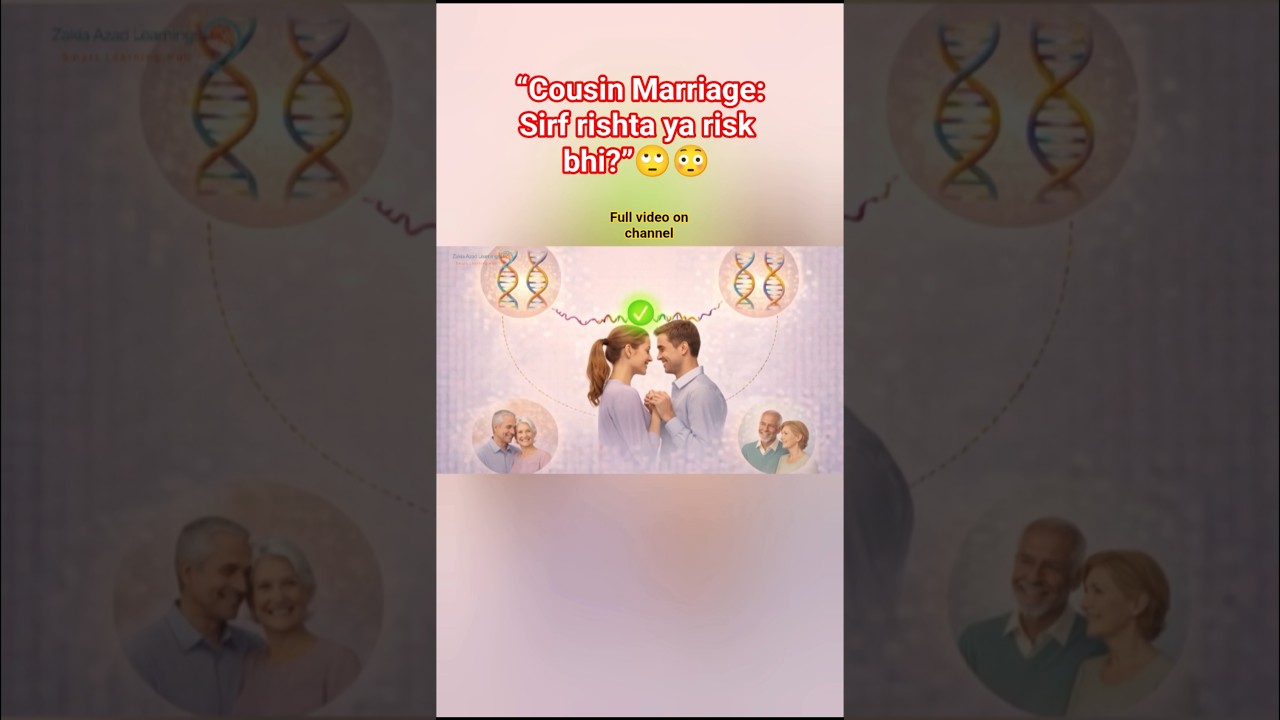 Cousin Marriage।Science kya kehti hai?👫#CousinMarriage#zakiaazadlearnings#new#viral#fact#GeneticRisk