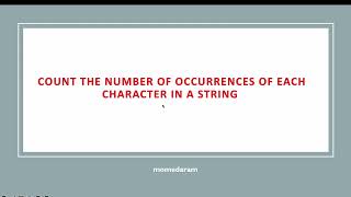 Write a Java Program to count the number of occurrences of each character in a string.