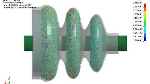 LS-DYNA Examples - Rubber boot with grease particles