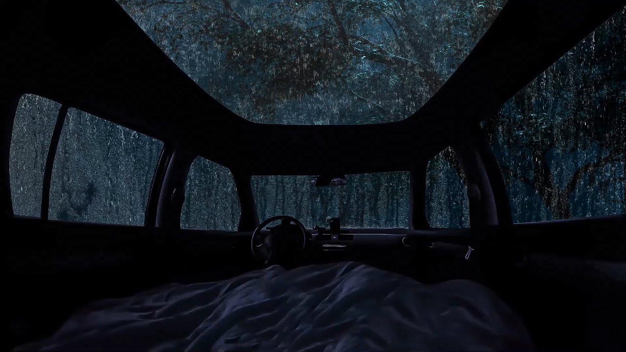 Camping on a Rainy Night ⛈ Rain Sounds for Sleeping - Thunderstorm Rain Sounds for Deep Sleep