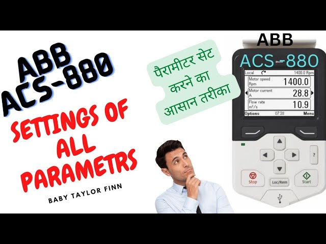 Settings of all parameters in ABB acs 880 drive. ( CDP ) - YouTube
