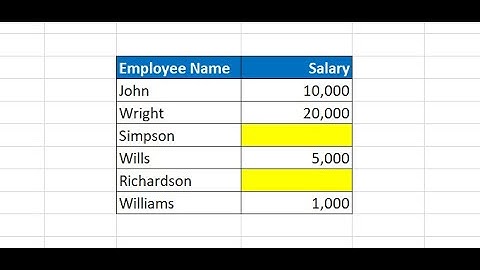 How to  Highlight the blank cells in Microsoft excel | Count Blank Cells