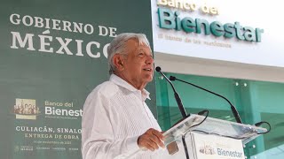 Entrega de obra civil de los Bancos del Bienestar, desde Culiacán, Sinaloa