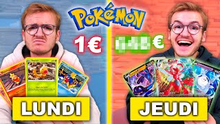 Vivre 1 semaine uniquement avec l'argent de cartes Pokémon vendues